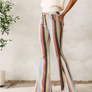 Striped Flare Pants